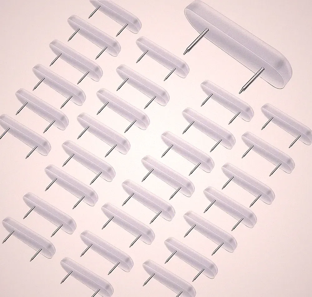 30-Piece Bed Skirt Pins or Holders - Plastic Head Double Bed Skirt Holding Pins