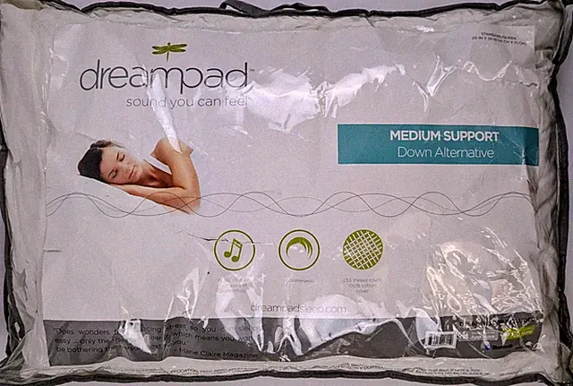 Dreampad Medium Support Down Alternative Music Pillow 20 in x 28 in