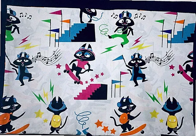 💕IKEA LATTJO TWIN Duvet Cover with Funny Music Cats Flags Skateboards Cotton