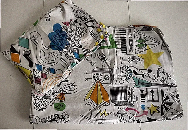 IKEA Twin Duvet Cover Teens Music Silveroga Design + Pillowcase 2014