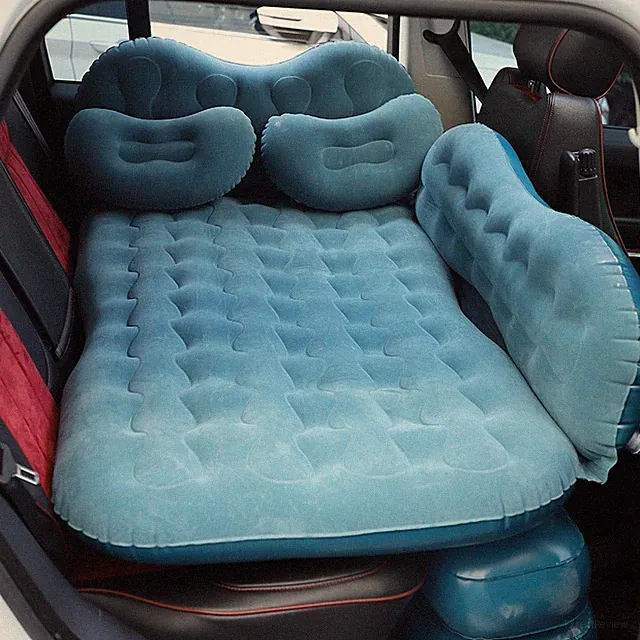 Inflatable Car Air Mattress Camping Travel Bed w/ Pillows Outdoor SUV Sleep Pad