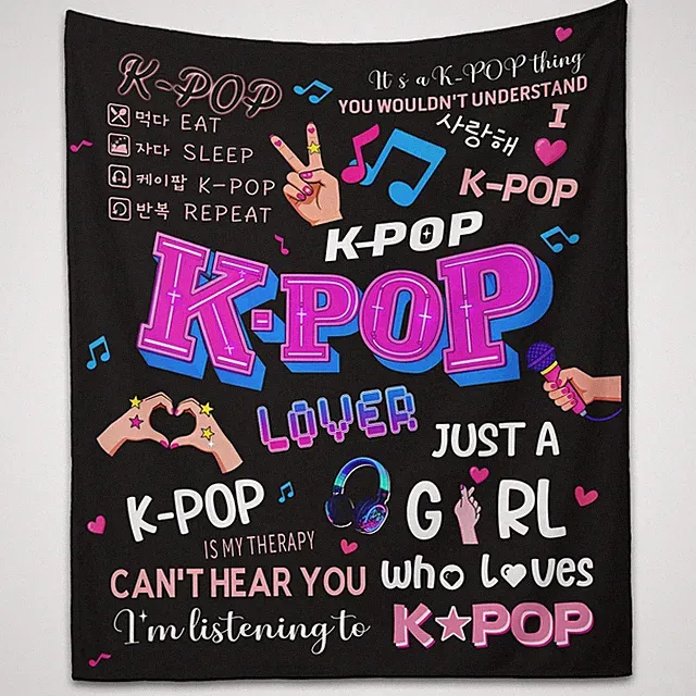 Kpop Gifts Blanket for Teen Girls - Music Gifts for Friends K-Pop Fans Lovers...