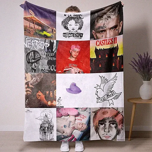 Music Artist Inspired Flannel Blanket Soft Cozy Sofa Bed Throw