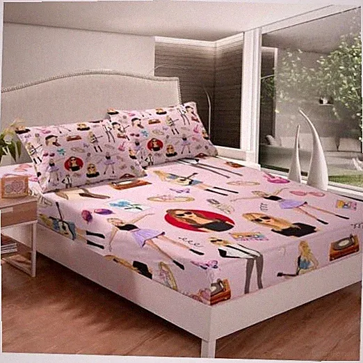 Music Bedding Set Queen Size Girls Singer Queen (No Flat Sheet) Pink Red Black