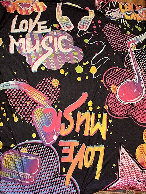 Music Note Teen Hip Hop Zip Duvet Cover No Shams Pre Owned