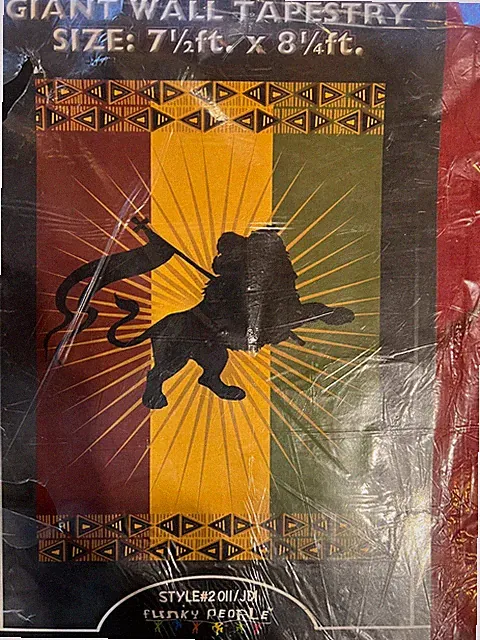 NEW Giant Rasta Reggae Lion Wall Tapestry Bed Spread 7 1/2 ft. x 8 1/4 ft.