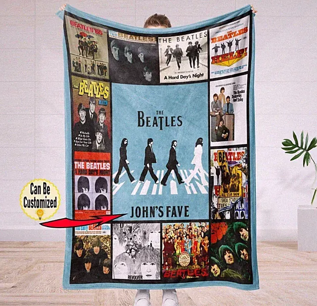 Personalized Classic Rock Band Flannel Blanket Music Fan Gift