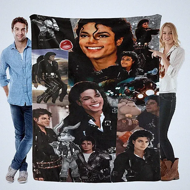 Pop Music Legend Inspired Flannel Blanket Soft Cozy Throw Gift