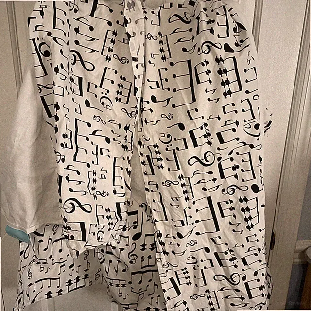Vintage Delia’s Music Notes Bedskirt Dust Ruffle Twin 13 1/2 Inch Drop